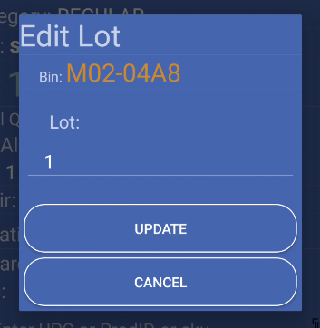 edit lot and expiration